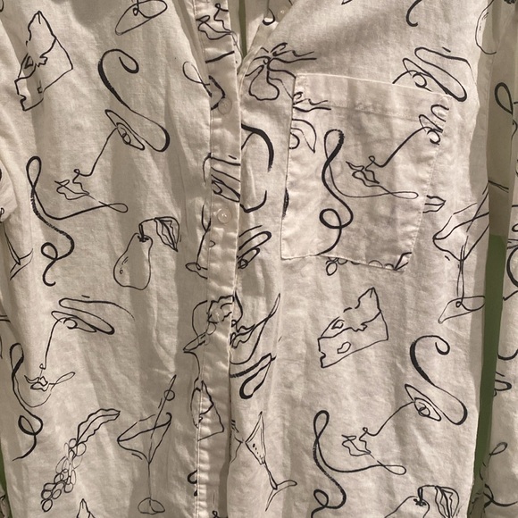 Peppermayo white button down top (US 4) - Picture 2 of 4
